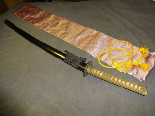 Japanese Wwll Sword In Civilian Mountings " Kanetsugu ",  Bohi Engravings,  28,  1/8 "