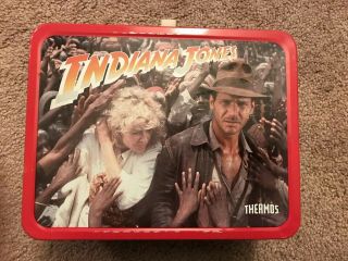 Indiana Jones Movie Metal Lunchbox Vintage 1984 In