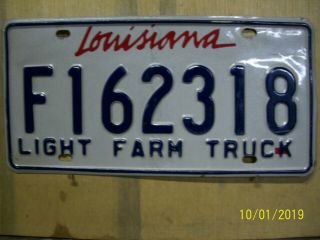 2000 S Louisiana Farm License Plate