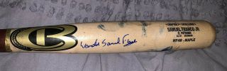 Rays Wander Samuel Franco Signed Personal Game Uncracked Bat Autograph Jsa