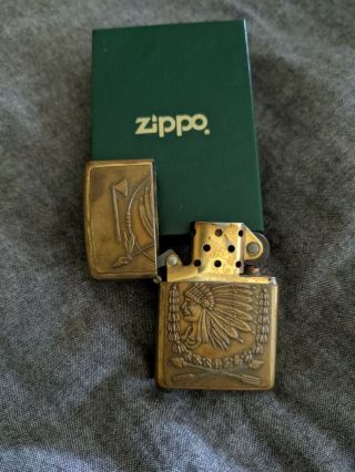 Vintage Zippo Indian Head Brass 3