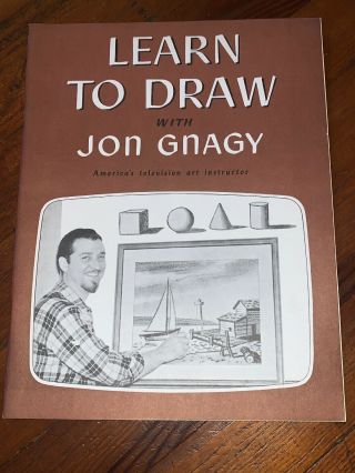 Vintage Book Learn To Draw With Jon Gnagy Tv Art Instructor Paperback 64 Pages