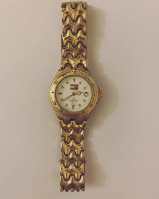 Tommy Hilfiger Vintage Quartz Men ' s Watch Gold Silver Tone Tommy 1238 3