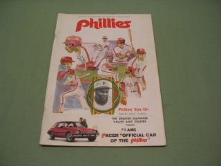 1975 Philadelphia Phillies Game Program,  Vs.  Pirates