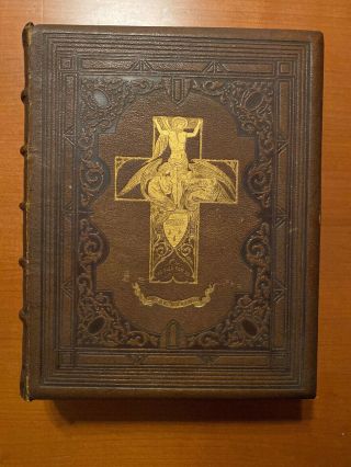 Antique Circa 1860s Large Family Holy Bible Genealogy Barry Family Concord Nh