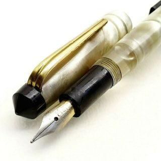 MOTHER OF PEARL styl fountain pen piston vintage 1960 ' s Hungary RARE 2