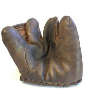 Antique Vintage C1930s Red Ruffing Model Split Finger Baseball Glove -