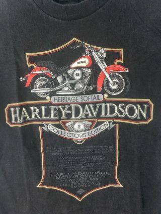 T63 - Harley Davidson Black T Shirt Orleans Bourbon St Collector Edition