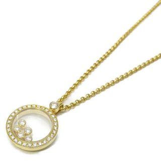 Chopard Happy Diamond Necklace 40.  5 18kyg 750 Yellow Gold Diamond Vintage