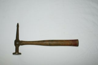 Vintage Auto Body Hammer W/solid Handle 1.  5 " Face Unbranded