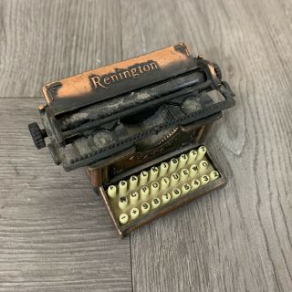 Vintage Pencil Sharpener Miniature Die Cast Metal Remington Typewriter 190543