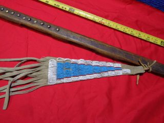 Native American Pipe Axe Tomahawk with Beaded Accent 2
