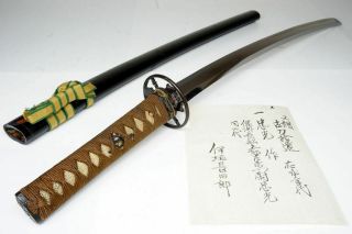 Signed & Dated: Japanese Wakizashi Sword " Tadamitsu忠光 " Samurai Katana Nihonto