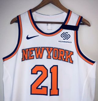 Damyean Dotson 21 York Knicks 2019 Game Worn Nba Jersey (msg - Steiner)