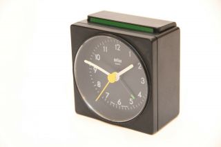 Vintage BRAUN Quartz Alarm Travel Clock 4746/AB1 Black Made in Germany 2