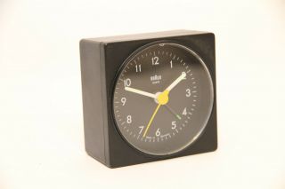 Vintage BRAUN Quartz Alarm Travel Clock 4746/AB1 Black Made in Germany 3