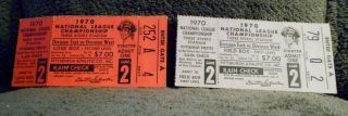 1970 Pittsburgh Pirates Mlb Nlcs Ticket Championship Game 2 Loge/field Box
