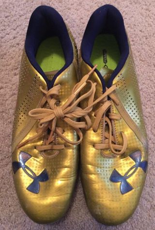 2014 Team Issued Shamrock Series Notre Dame Football Under Armour Cleats 7