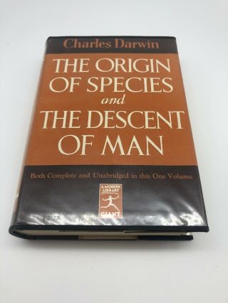 The Origin Of Species And The Descent Of Man By Charles Darwin Vintage Hardback