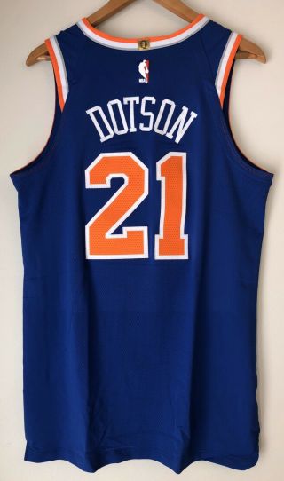 Damyean Dotson York Knicks 2018 Game Worn Nba Rookie Jersey Steiner/msg