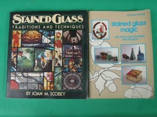 2 Stained Glass Books Vintage Traditions Techniques Patterns Projects