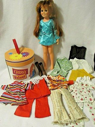 Vintage Crissy Doll " Hair That Grows ",  Fashion Tote,  Some Clothing