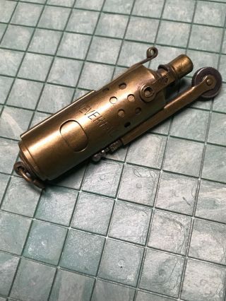 Vintage Neverfail Brass Trench Lighter - Made In Hungary