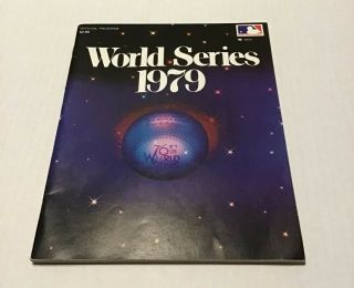 1979 World Series Program Pittsburgh Pirates Vs Baltimore Orioles