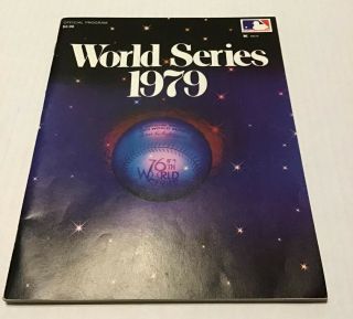 1979 World Series Program Pittsburgh Pirates vs Baltimore Orioles 2