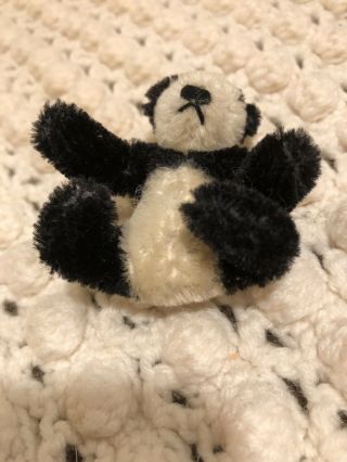 Rare 3” Miniature Antique Steiff Panda Bear 2