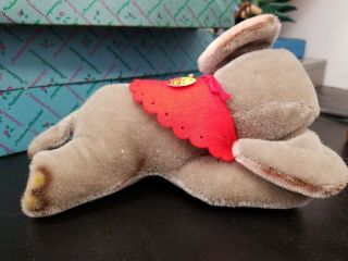 Vintage Steiff Mohair FLOPPY ELE Sleeping Elephant w/Tag & Button 6 