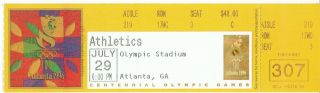 E14 - 1996 Atlanta Olympic Athletics Ticket