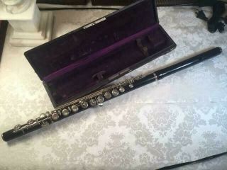Antique Carl Fischer - Made In France - Wood Boehm Flute - Plays At A=440 - Restored