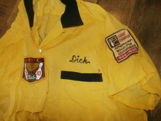 Vintage 1960 ' s Bowling Shirt Button Up Advertising Corson ' s Insurance w/ Patches 2