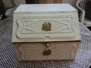 Antique Pie Safe Bread Box With Moons And Stars 2 Door