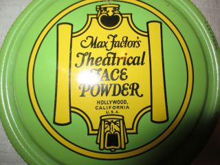 Vintage Max Factor Theatrical Face Powder Hollywood No 3 4 Ounce Tin