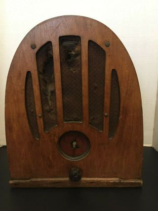 Antique Philco Model 37 - 84 Table Top Cathedral Style Tube Radio