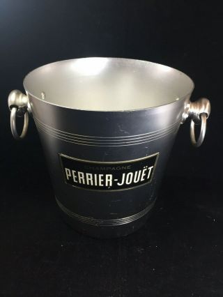 Vintage Perrier - Jouet Aluminum Champagne Ice Bucket,  Stamped Made In France
