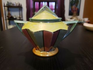 Vintage Art Deco Luster Ware Sugar Bowl 5 " X 7 "