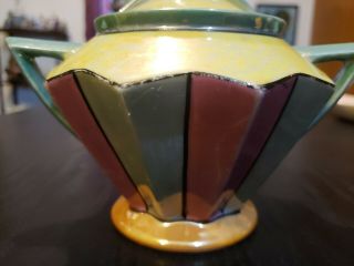 Vintage art deco luster ware Sugar Bowl 5 