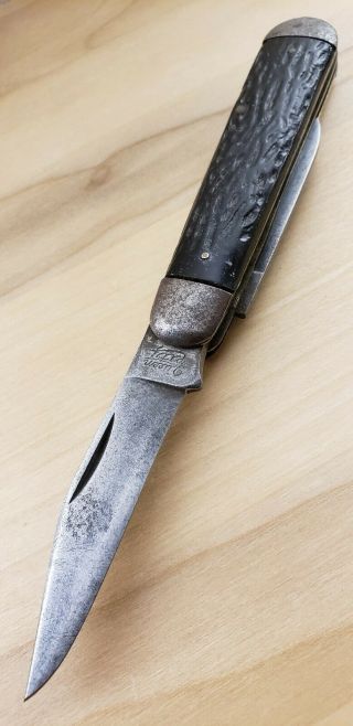 Vintage Queen City Swell End Jack Pocket Knife/ Usa Made