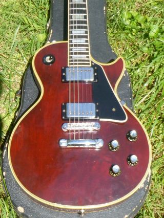 Vintage 1976 Gibson Les Paul Custom Wine Red W/ Case 1970s Norlin Era