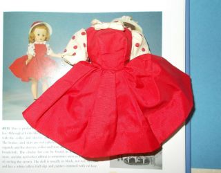 Vintage Madame Alexander Cissette Doll Red Taffeta Dress 910 From 1957