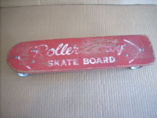 Vintage Roller Derby Skateboard W/steel Wheels