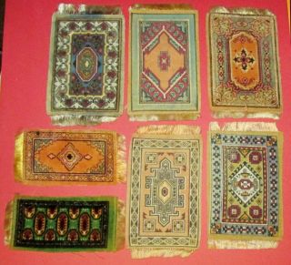 Antique Dollhouse Persian Rugs Tobacco Felts