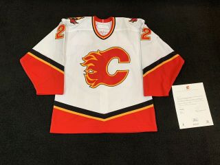 Calgary Flames Game Worn Nhl Authentic Pro Jersey Lankgow
