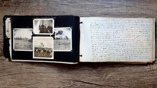 Circa 1918 Handwritten Diary Photo Album Missionary Indian Reservation Rare