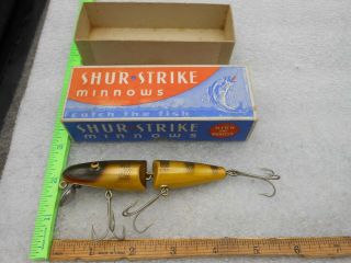 Vintage Shur Strike Fishing Lure Pjp - 0 Baby Jointed Pikie
