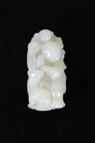 Antique Chinese Jade Carved Figural Group - Boys And Dog