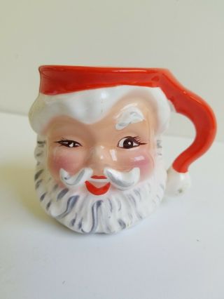 Vintage Napco Winking Santa Claus Ceramic Christmas Mug Japan Kdx244